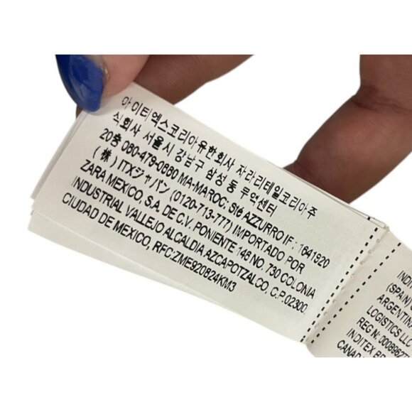 Zara Womens Midi Dress S Small White Blue Printed Elastic Waist 3099/246 NWD - Picture 7 of 14